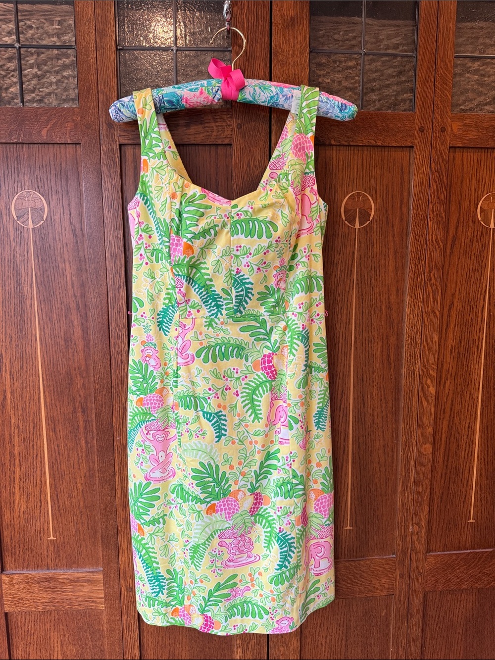 Lilly Pulitzer Miranda Monkey Sorbet Shift Dress, Size 2, EUC
